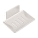 thumbnail image 2 of Soporte de jabón de acero inoxidable - Caja impermeable para almacenamiento de jabones con drenaje - Blanco/gris - 12x8,5x4,5cm, 2 of 8