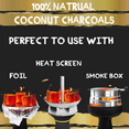 thumbnail image 6 of Coco Hamra* Natural Coconut Shell Charcoal Flat- 108pcs Coals (2.7lbs) - Made from Natural Coconut Incense Briquettes | Made in Indonesia | 25mm Charcoal Incense Flat | 1.12 KG, 6 of 8