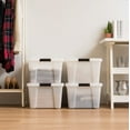 thumbnail image 3 of IRIS 45 Qt. Plastic Storage Bins with Lids, Stackable Storage Containers, Totes, 4 Pack, 3 of 9