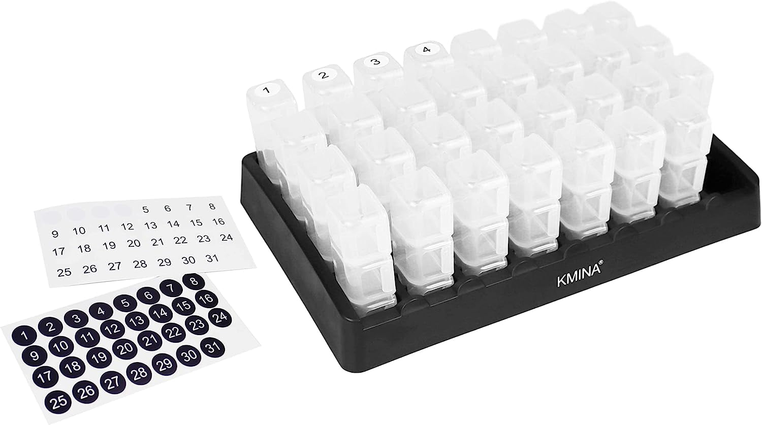 KMINA - Monthly Pill Organizer 3 Times a Day, Month Pill Box Organizer