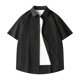 thumbnail image 1 of pstuiky Camisas casuales de manga corta para hombre, Camisa de manga corta con cuello vuelto y botones y bolsillos de color liso a la moda para hombre camisetas de hombre l, 1 of 6