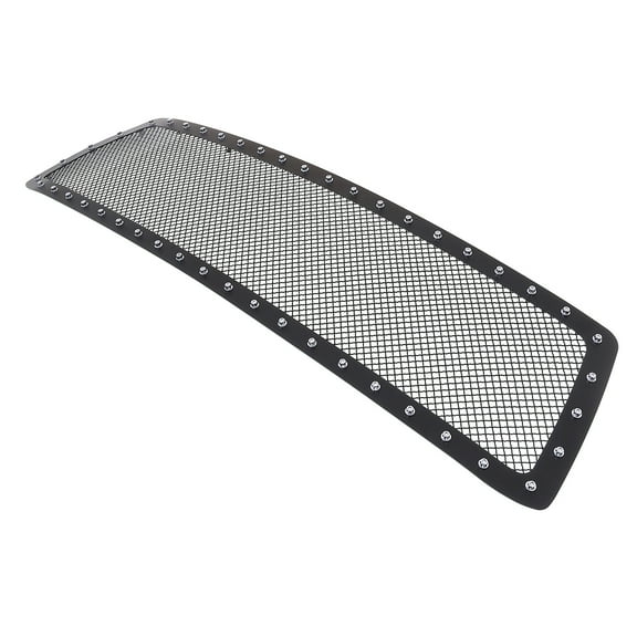 APS Compatible with Toyota Tundra 2010-2013 Without Logo Show Main Upper Stainless Steel Black Mesh Rivet Studs Front Grill Grille Insert TL6755H