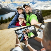 GCZ 15.6 inch Large WIFI Digital Photo Frame with 1080P IPS Full HD Touchscreen Share Photos and Videos Instantly via FRAMEO App, SD Card USB Support