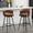 Whiskeybrown, variant on Bar Stools Set of 2, Counter Height Barstools with Woven Back and Footrest, 26" Modern Upholstered Kitchen Island Chairs for Kitchen Island, Cafe, Pub, Bar Counter, Brown