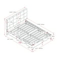 thumbnail image 2 of CorLiving Monroe Grey Fabric Upholstered Adult Queen Platform Bed with Tufted Headboard and Wood Legs, No Boxspring Required, 2 of 7
