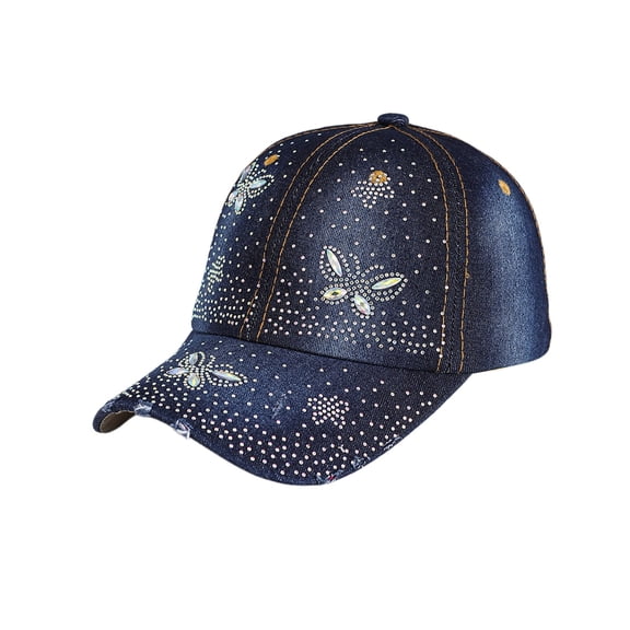 Hats For Women Blue Baseball Cap Fashion Adjustable Breathable For Men Sequins Sports Hats