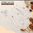 thumbnail image 2 of Candle Accessory Set, 3 in 1 Stainless Steel Candle Wick Trimmer Candle Snuffer Candle Wick Dipper Candle Snuffer for Scented Candles Lovers,Sliver,SIN, 2 of 5