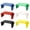Red+Green+Yellow+Blue+Black+White, variant on 6Pcs Lap Desk Tray for Kids, Breakfast Laptop Trays with Side Pockets, Muti-Color Potrable Lap Bed Table, Serving Food Trays for Eating on Bed Sofa Laptops Sleepover Slumber Party