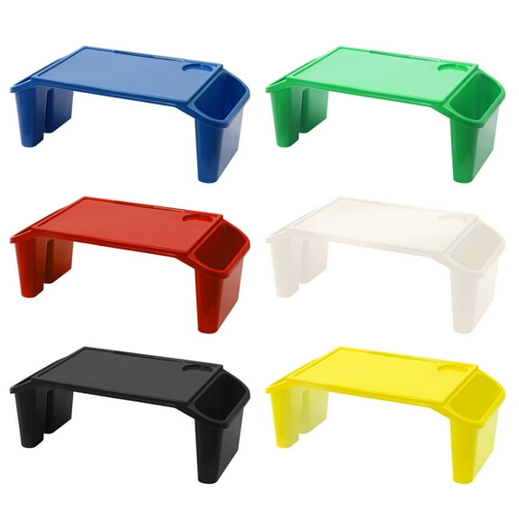 6Pcs Lap Desk Tray for Kids, Breakfast Laptop Trays with Side Pockets, Muti-Color Potrable Lap Bed Table, Serving Food Trays for Eating on Bed Sofa Laptops Sleepover Slumber Party