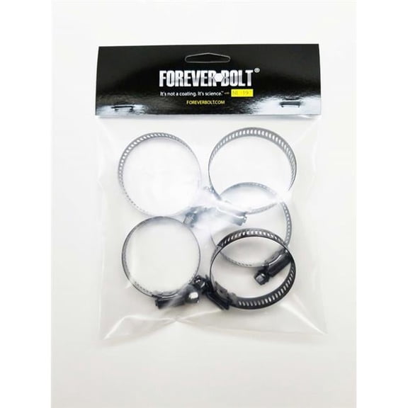 Foreverbolt 4000268 1-0.31 in. to 2.25 in. SAE 28 Black Hose Clamp Stainless Steel Band