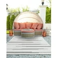 thumbnail image 3 of Unique Loom Outdoor Modern Collection Area Rug - Miranda (5' 3" x 8' Rectangle White and Black), 3 of 10