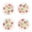 Strawberries, variant on 10 Strawberry Street Bella Appetizer Plates, Blue Floral, Set of 4