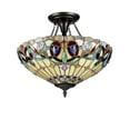thumbnail image 2 of RADIANCE Goods Tiffany-Style 2 Light Victorian Semi-Flush Ceiling Fixture 16" Shade, 2 of 3