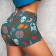 thumbnail image 4 of Fotbe cute Skull organ Shorts Sin Costuras – Shorts Deportivos de Cintura Alta para Mujer, Elásticos para Gimnasio, Yoga, Running o Ciclismo-X-Large, 4 of 8