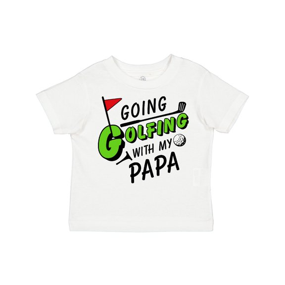Inktastic Going Golfing with My Papa- Kids Golf Boys or Girls Toddler T-Shirt