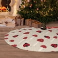 thumbnail image 2 of Cauagu 36" Christmas Tree Skirt Ladybug With Mushroom Pattern Christmas Tree Decorations Tree Mat for Xmas Decorations Occasion Holiday Home Decor -36", 2 of 7