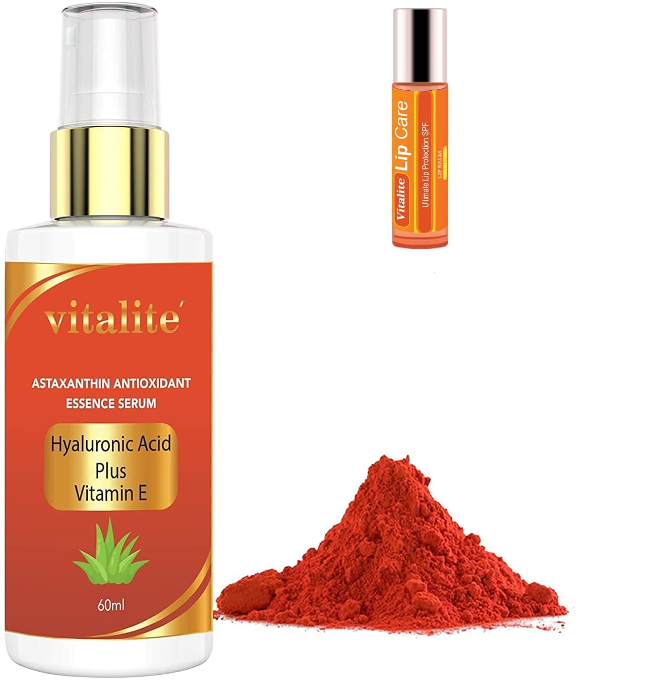 Astaxanthin Cream - Serum Lotion Bundle With Lip Balm, Moisturizing Lip Care, Lip Repair with Sun Shield, Lip Protectant, SPF, Full, Plump Lip
