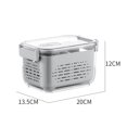 thumbnail image 2 of Fruit Containers For Fridge, Food Storage Containers With Removable Colander And Lid, Stackable Refrigerator Produce Storage Bins For Fruits Vegetables Berry Meat Fresh, 2 of 8
