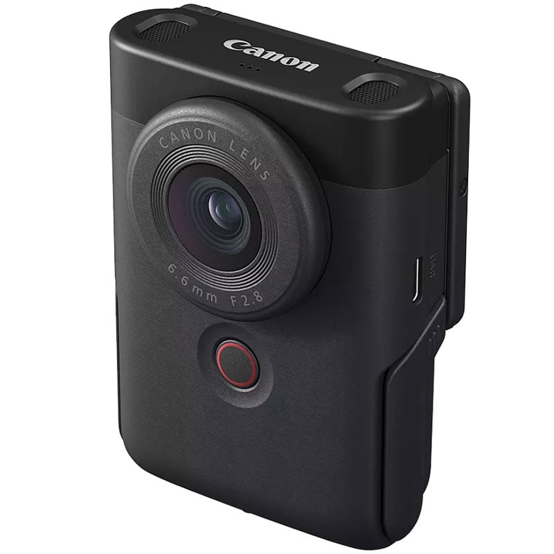 Canon PowerShot V10 Vlog Camera Black 4K Video with Built-in Stand