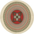thumbnail image 1 of Ahgly Company Tapis Rond Lavable en Machine Intérieur Transitionnel Marron Sienne, 8 Pieds Rond, 1 of 7
