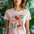 thumbnail image 5 of Graphic T-Shirt with Wildflower Bible Verse Luke 12:27 for Women, Light Pink, Size S, 5 of 6