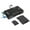 Black, variant on BotaniNest Micro SD Card Reader For Android Micro SD Card To USB Adapter USB C SD Card Reader For Camera Memory Card Reader Wansurs 6 In 1 SD Card Reader