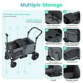 thumbnail image 4 of SACVON Baby Stroller Wagon for 2 Kids with Breathable Canopy,Parent Organizer,Removable Seat,2 Cup Holders,Gray, 4 of 12