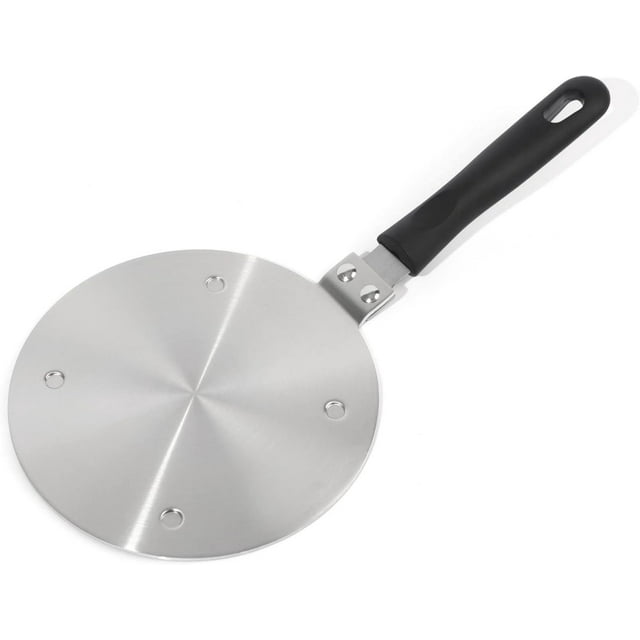 Heat Diffuser Plate for Gas Electronic Stove, NISPOTDOR Cooktop Heat Diffuser Cooking Induction Adapter Simmer Plate with Detachable Handle for Milk Coffee Cookware, 7.9inch