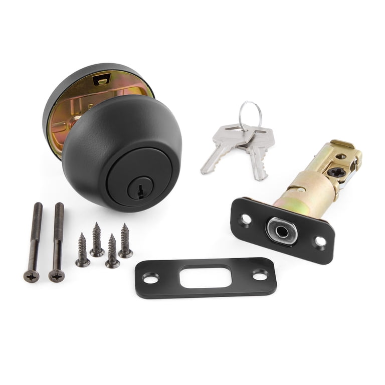 Hyper Tough Keyed Entry Deadbolt, Matte Black photo 2