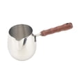 thumbnail image 3 of Jarra para espumar leche de acero inoxidable, máquina para hacer Chocolate caliente con mango de madera y boquilla para cafetería casera, calentador 600ml, 3 of 8
