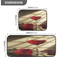 thumbnail image 2 of SKYSONIC Glass of Red Wine Kitchen Rugs Set of 2, Rose Flower Floor Runner Area Rug Washable Carpet Mat Perfect for Living Room Bedroom Entryway, 2 of 7