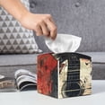 thumbnail image 4 of Kdxio Abstract Skull Guitar Art Print Tissue Box Cover,Square Decorative PU Leather Facial Paper Case Organizer Holder Dispenser for Bathroom,Night Stands,Desk,Car 5.2''X5.2''X5.2'', 4 of 6