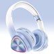 thumbnail image 4 of Auriculares inalámbricos Bluetooth | Auriculares estéreo sobre la oreja | Subwoofer Bass | Luces LED | Diseño ajustable plegable | Modos cableados/inalámbricos | Bluetooth 5.0 | Azul Verde Rosa, 4 of 8
