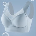 thumbnail image 4 of Large Size Without Ring Lace Vest Underwear Thin Side Side Breasts Gathered Adjustable Bra, 4 of 7