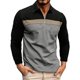 thumbnail image 2 of Ceisia Men Color Block Long Sleeve Zipper Casual Daily Outdoor Versatile Gift Fashion Athletic Top, 2 of 9