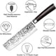 thumbnail image 2 of Cuchillo de Cocina Nakiri Imarku 7" Acero Japonés SUS440A, 2 of 4