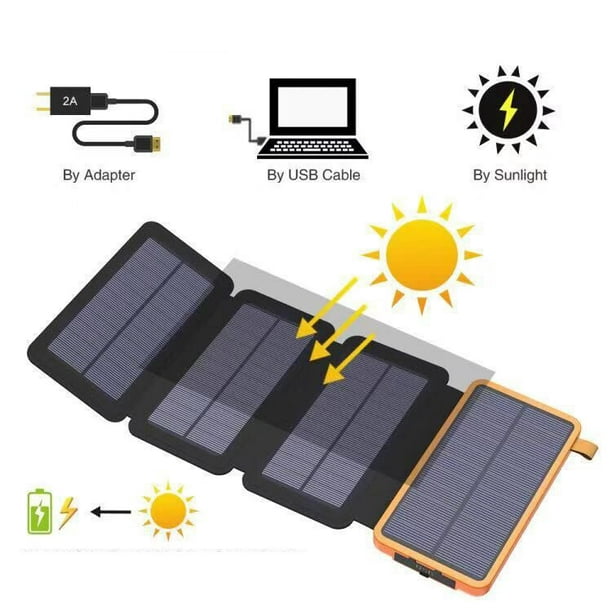 Chargeur solaire 8000 mAh, chargeur de téléphone solaire portable