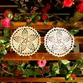 thumbnail image 2 of 1Pcs Napperon Rond en Dentelle Serviette Napperon sous-Verre, 2 of 5