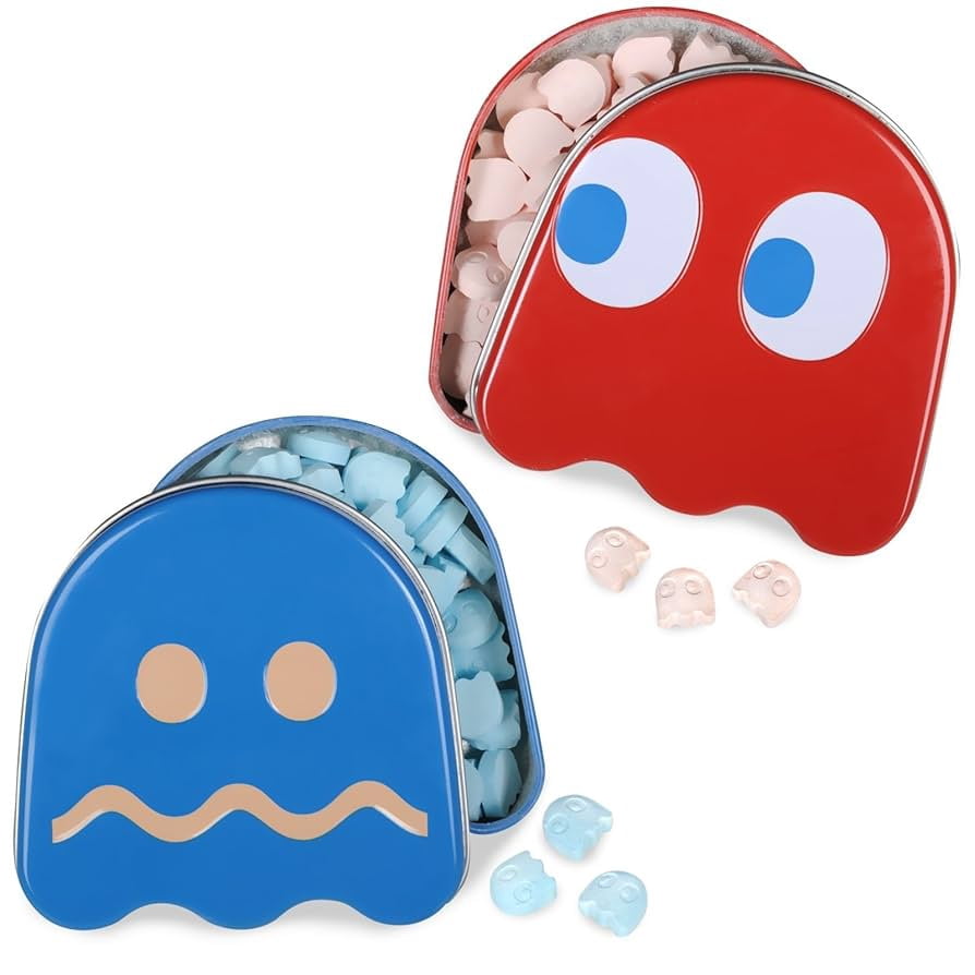 Boston America Pac-Man Ghost Sours, Sour Cherry Candy Pieces, 18 Count