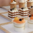 thumbnail image 2 of Efavormart 4 Pack | 14" Gold Lace Print & White Rectangular Plastic Serving Trays, 2 of 11