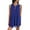 Blue, variant on Women Summer Fall Leisure Holiday Style Solid Color Lace Up Sleeveless Skirt With Compression For Children Versatile Skirts