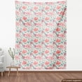 thumbnail image 4 of Ambesonne Floral Fabric by the Yard Upholstery, Flowers Petals Spring Ivory, 10 Yards, Cadet Blue Blush, 4 of 5