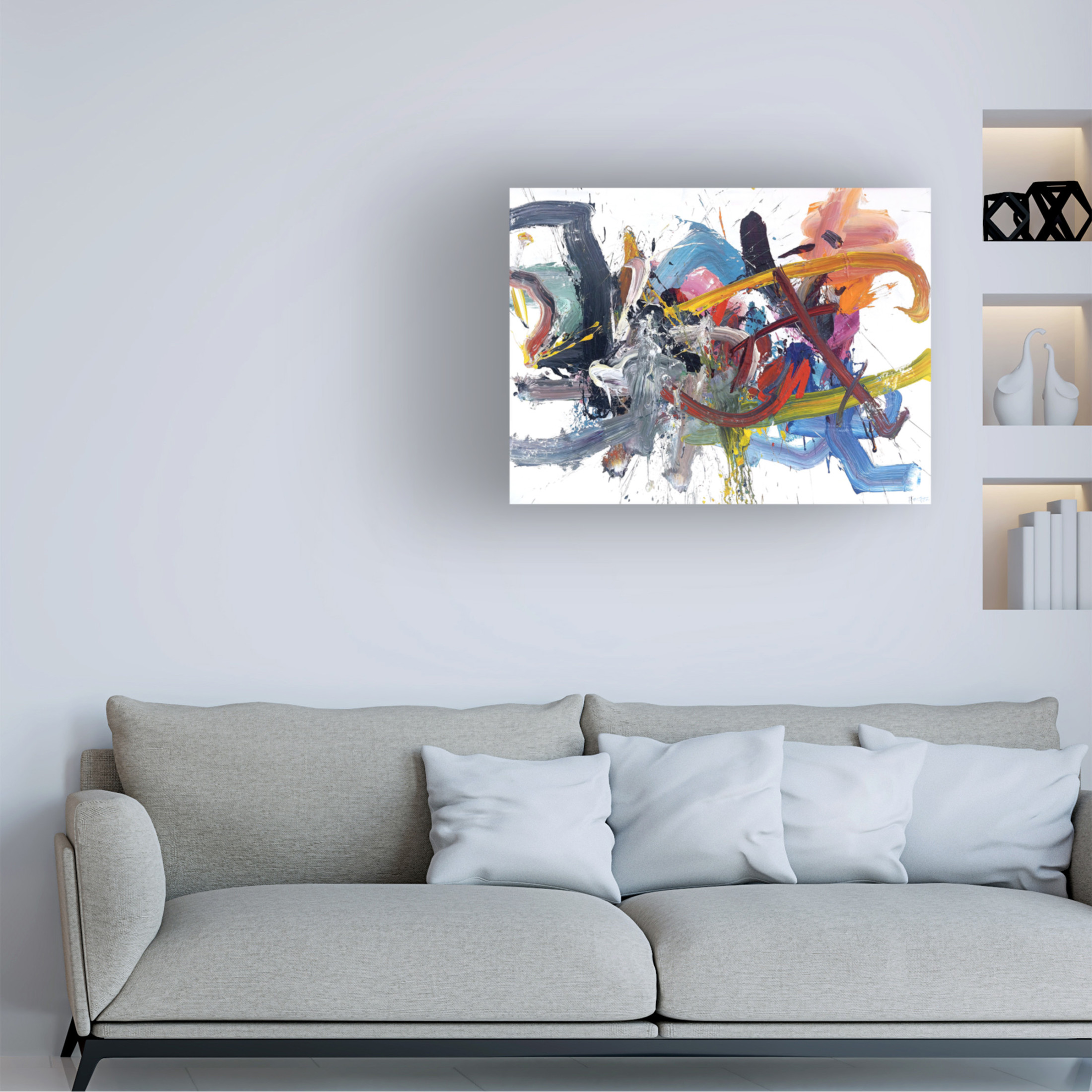 Canvas Wall Art - Fong Fai 'Flash of Thought' Wall Art for Living Room, Bedroom, or Office Décor by Trademark Fine Art - 19 x 14 Inches