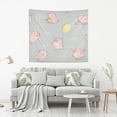 thumbnail image 6 of Cute Animal Pig Tapestry Wall Hanging Tapestries Happy Colorful Hippie Psychedelic Art Polyester Carpet Wall Decorative for Living Room Bedroom 80x60inch, 6 of 7