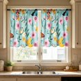 thumbnail image 6 of 2 Pack 2D Printed Kitchen Curtain 28x39 Inches, Washable Short Window Curtain Pair, Light Filtering Decorative Curtain for Kitchen Dining Room Home Decor, 6 of 7