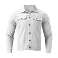 thumbnail image 1 of SHIXIAOO Men's Autumn and Winter Casual Solid Color Jacket Cardigan Buttoned Workwear Denim Jacket Loose Fit Sweater Sweaters for Men Long Heavy Sweater Mens Men Cardigan Sweater Button down Tall, 1 of 6