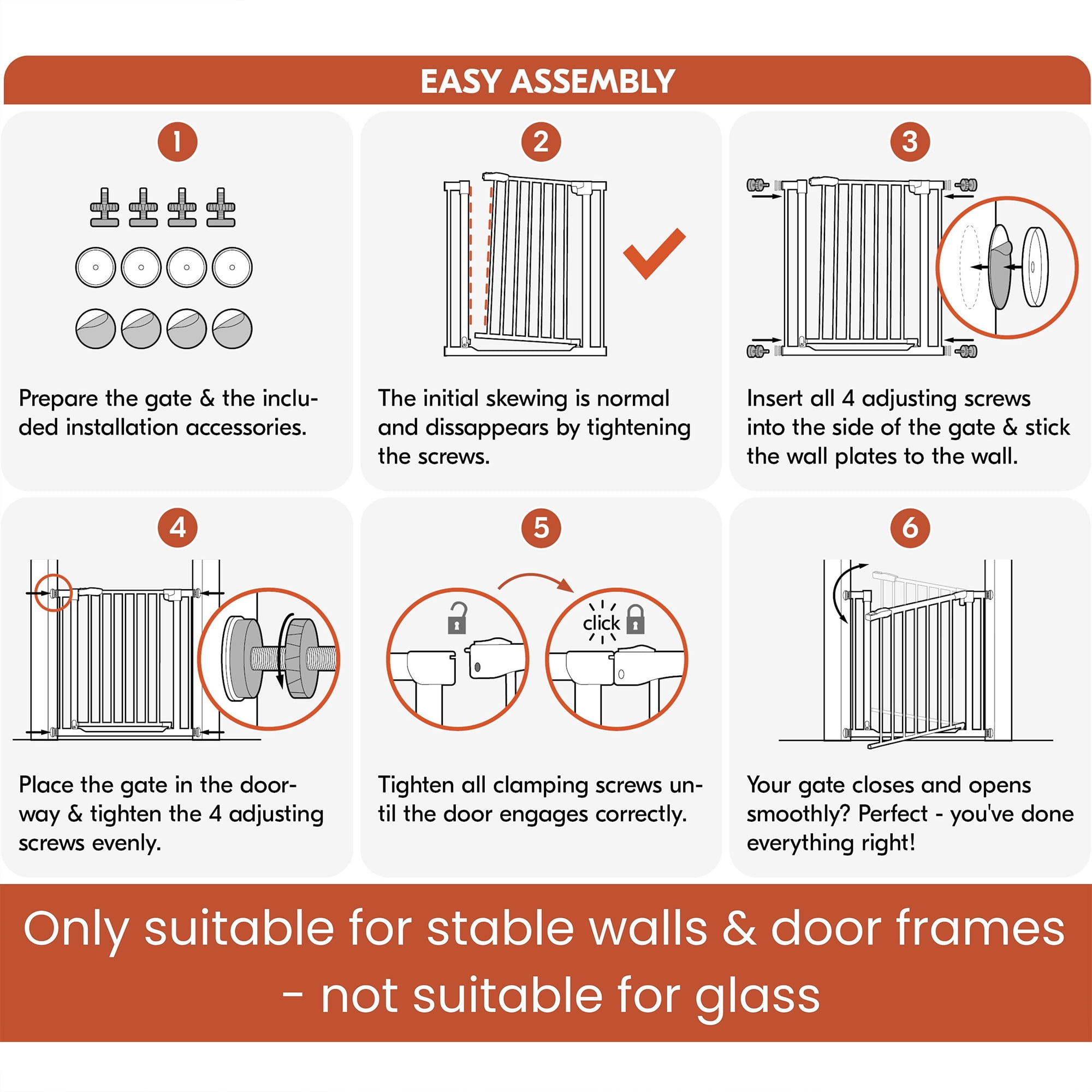hauck 59726 Open N Stop  29 to 31" KD Pressure Fit Safety Gate, White