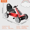 thumbnail image 5 of VEVOR Kids Pedal Go-Kart, 4-Wheel Ride-On Toy with Adjustable Seat & Hand Brake, Ages 3-8, Red, 5 of 12