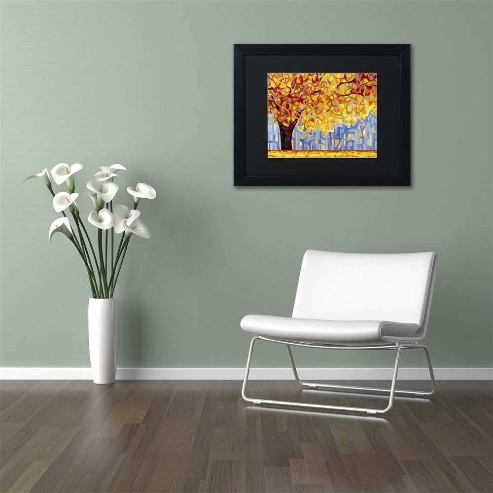 Mandy Budan 'October Gold' Black Matted Framed Art
