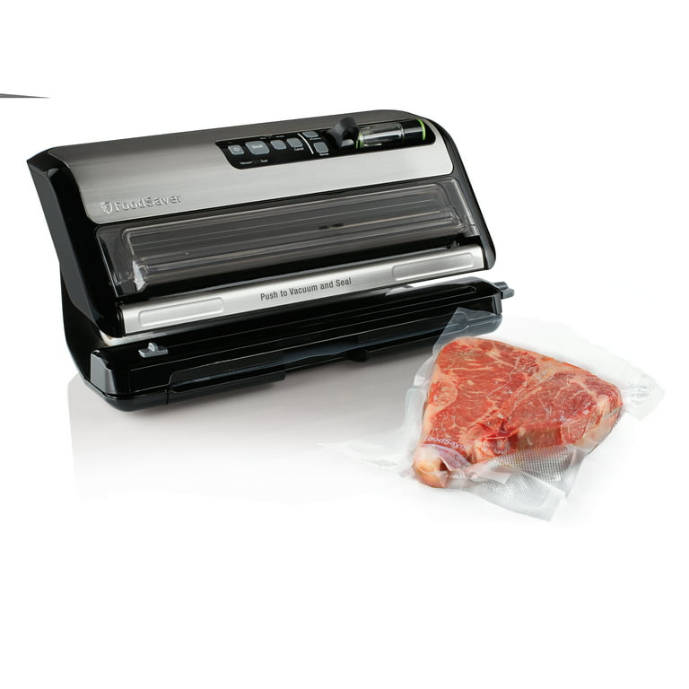 FoodSaver Compact Vacuum Sealer Machine with Sealer Bags and Roll for  Airtight Food Storage and Sous Vide, White